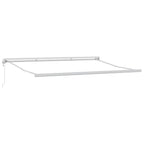 Markise Einziehbar Anthrazit und Weiß 4,5x3 m Stoff & Aluminium