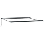 Markise Einziehbar Anthrazit und Weiß 4,5x3 m Stoff & Aluminium