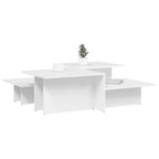 Couchtische 2 Stk. Weiß Holzwerkstoff