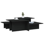 Couchtische 2 Stk. Schwarz Holzwerkstoff