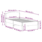 Massivholzbett ohne Matratze 75x190 cm Kiefernholz