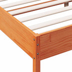 Massivholzbett ohne Matratze Wachsbraun 75x190 cm Kiefernholz