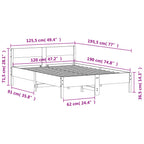 Massivholzbett ohne Matratze 120x190 cm Kiefernholz