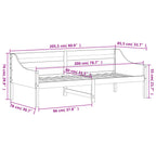 Tagesbett ohne Matratze Wachsbraun 80x200 cm Massivholz Kiefer