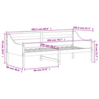 Tagesbett ohne Matratze Wachsbraun 100x200 cm Massivholz Kiefer