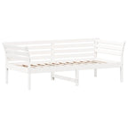 Tagesbett ohne Matratze Weiß 75x190 cm Massivholz Kiefer