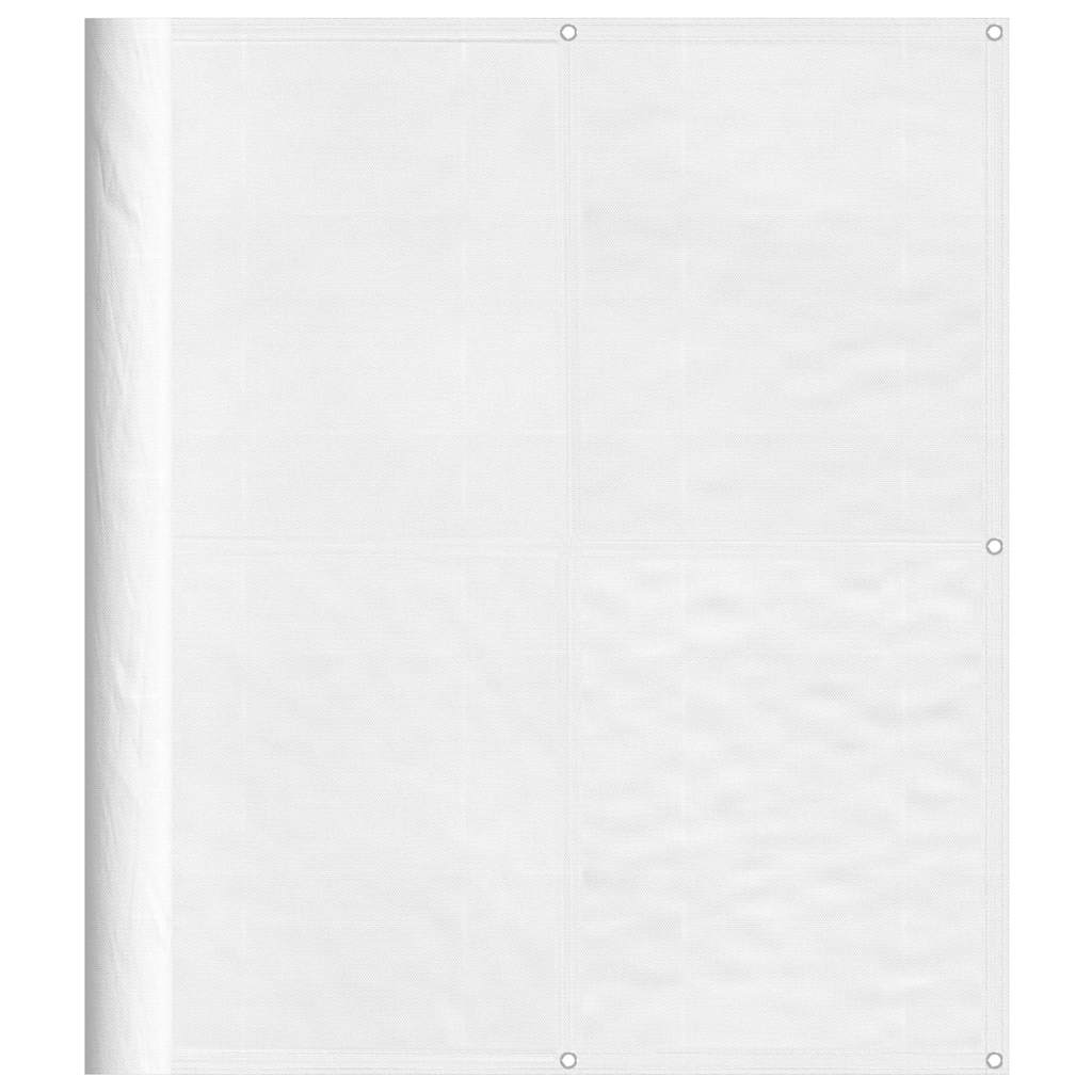 Balkon-Sichtschutz Weiß 120x700 cm 100 % Polyester-Oxford