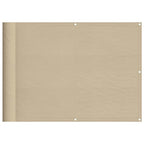 Balkon-Sichtschutz Beige 75x800 cm 100 % Polyester-Oxford
