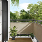 Balkon-Sichtschutz Beige 75x1000 cm 100 % Polyester-Oxford