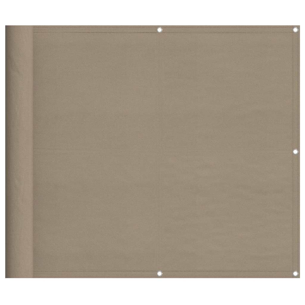 Balkon-Sichtschutz Taupe 90x1000 cm 100 % Polyester-Oxford