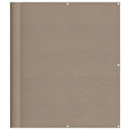 Balkon-Sichtschutz Taupe 120x800 cm 100 % Polyester-Oxford