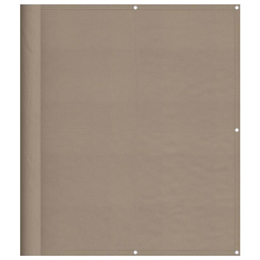 Balkon-Sichtschutz Taupe 120x800 cm 100 % Polyester-Oxford