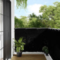 Balkon-Sichtschutz Schwarz 120x1000 cm 100 % Polyester-Oxford