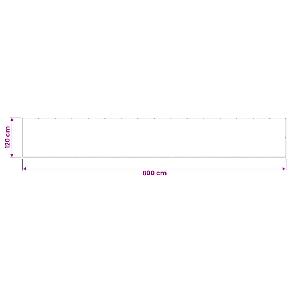 Balkon-Sichtschutz Braun 120x800 cm 100 % Polyester-Oxford