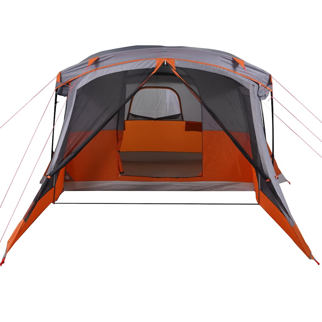 Campingzelt mit Vorzelt 4 Personen Orange Wasserdicht