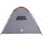 Campingzelt 8 Personen Grau und Orange Wasserdicht