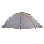 Campingzelt 8 Personen Grau und Orange Wasserdicht
