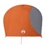 Kuppel-Campingzelt 4 Personen Grau und Orange Wasserdicht