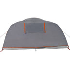Kuppel-Campingzelt 4 Personen Grau und Orange Wasserdicht