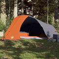Kuppel-Campingzelt 4 Personen Grau und Orange Wasserdicht