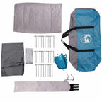 Camping-Windschutz Blau 366x152x152 cm Wasserdicht