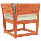 Garten-Ecksofa mit Kissen Wachsbraun Massivholz Kiefer