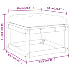 Gartenhocker mit Kissen Massivholz Douglasie