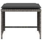 Gartenstuhl mit Fußhocker Grau Poly Rattan