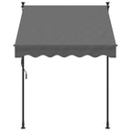 Markise Einziehbar Anthrazit 150x150 cm Stoff und Stahl