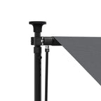 Markise Einziehbar Anthrazit 150x150 cm Stoff und Stahl