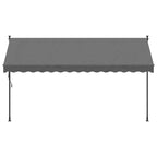 Markise Einziehbar Anthrazit 350x150 cm Stoff und Stahl