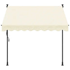 Markise Einziehbar Creme 250x150 cm Stoff und Stahl