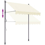 Markise Einziehbar Creme 250x150 cm Stoff und Stahl