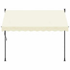 Markise Einziehbar Creme 300x150 cm Stoff und Stahl