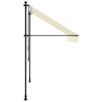 Markise Einziehbar Creme 300x150 cm Stoff und Stahl