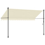 Markise Einziehbar Creme 350x150 cm Stoff und Stahl