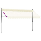 Markise Einziehbar Creme 350x150 cm Stoff und Stahl