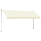Markise Einziehbar Creme 400x150 cm Stoff und Stahl