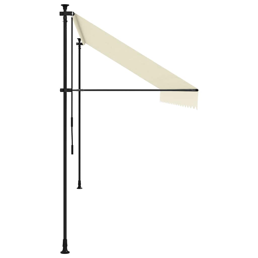 Markise Einziehbar Creme 400x150 cm Stoff und Stahl