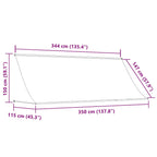 Markise Einziehbar Anthrazit 350x150 cm Stoff und Stahl