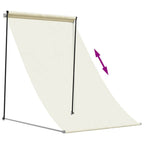 Markise Einziehbar Creme 150x150 cm Stoff und Stahl