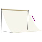 Markise Einziehbar Creme 200x150 cm Stoff und Stahl