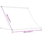 Markise Einziehbar Creme 200x150 cm Stoff und Stahl