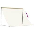 Markise Einziehbar Creme 250x150 cm Stoff und Stahl