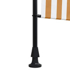 Außenrollo Orange und Weiß 200x270 cm Stoff und Stahl