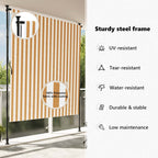 Außenrollo Orange und Weiß 200x270 cm Stoff und Stahl