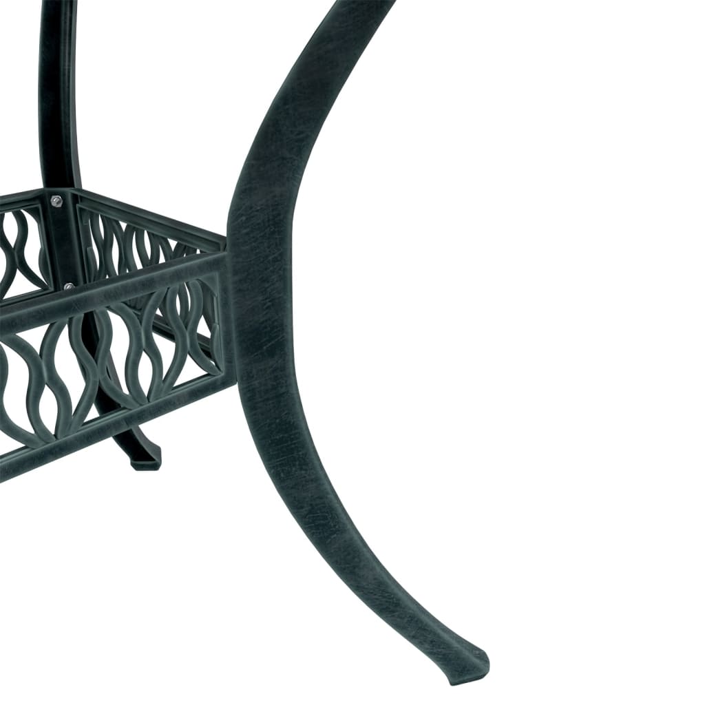 3-tlg. Bistro-Set Grün Aluminiumguss