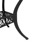 3-tlg. Bistro-Set Schwarz Aluminiumguss