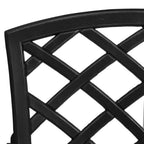 3-tlg. Bistro-Set Schwarz Aluminiumguss