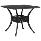3-tlg. Bistro-Set Schwarz Aluminiumguss